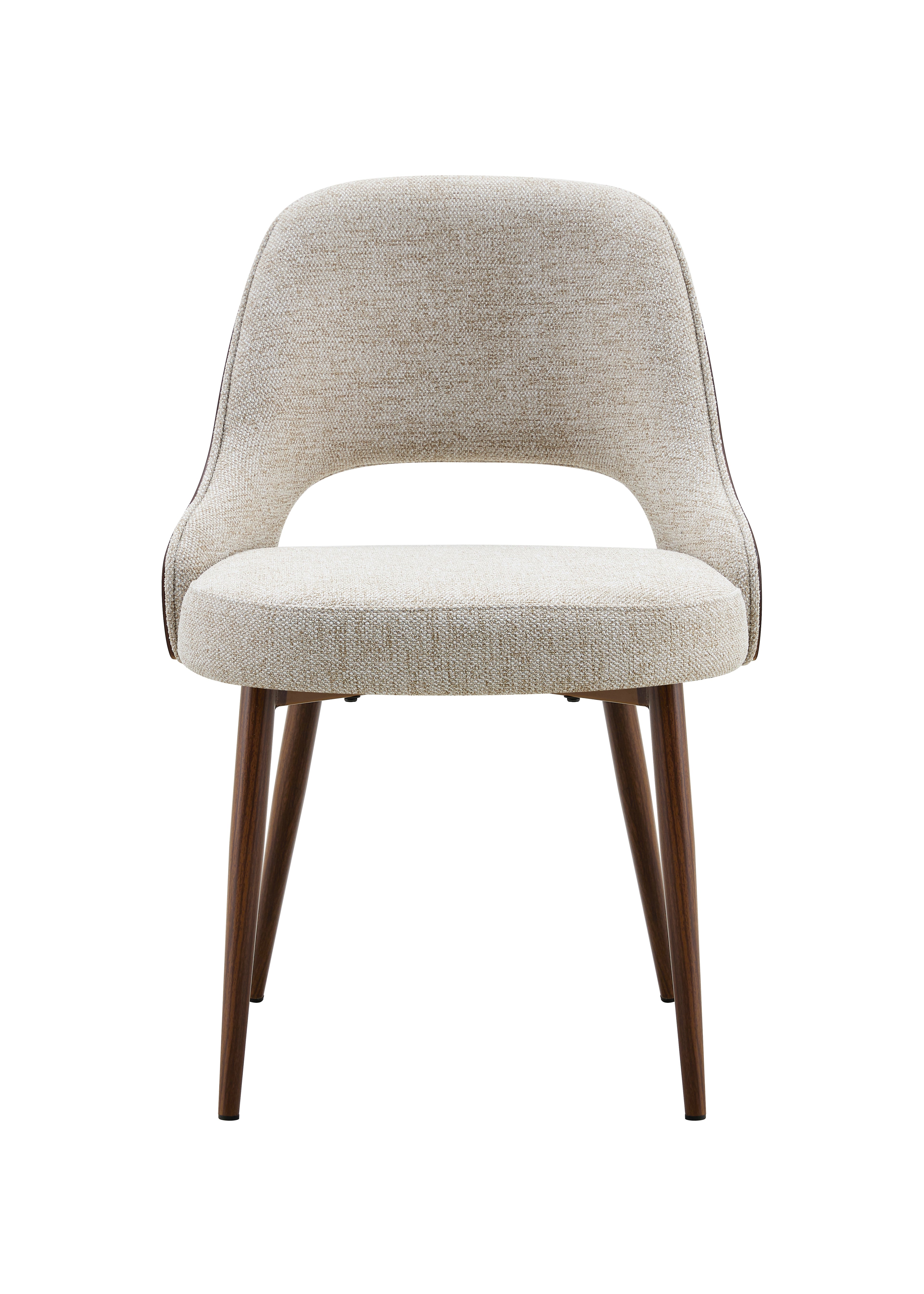 Milo Dining Chair - Walnut & Light Taupe