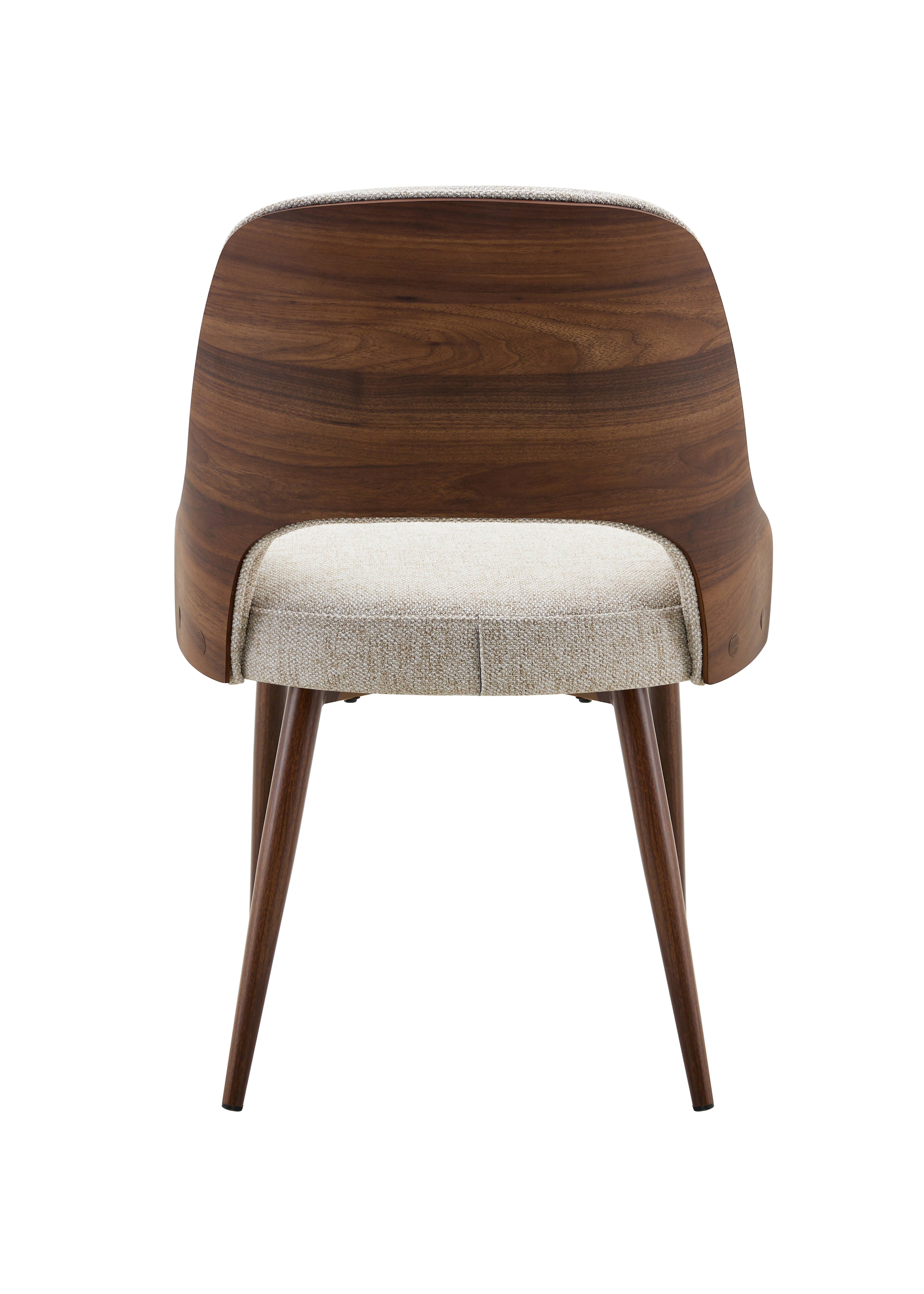 Milo Dining Chair - Walnut & Light Taupe