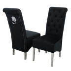 Emma/Lucy Dining Chair with Lion Knocker & Quilted Back (All Colours)
