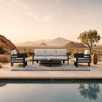 Andros Outdoor Lounge Set - Onyx - 5 Seater