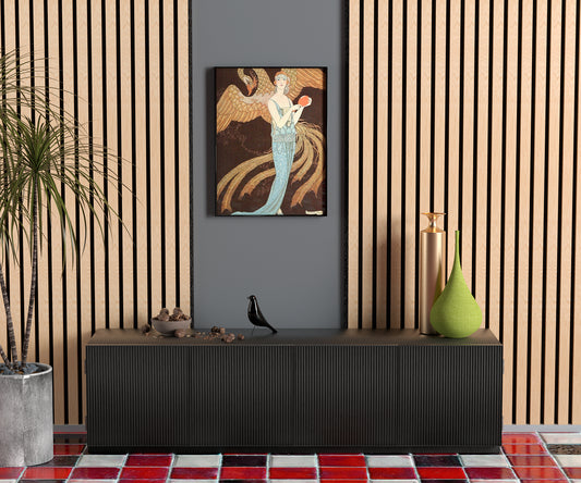 Acoustic Slat Wall Panel 2.4m x 0.6m – Oak