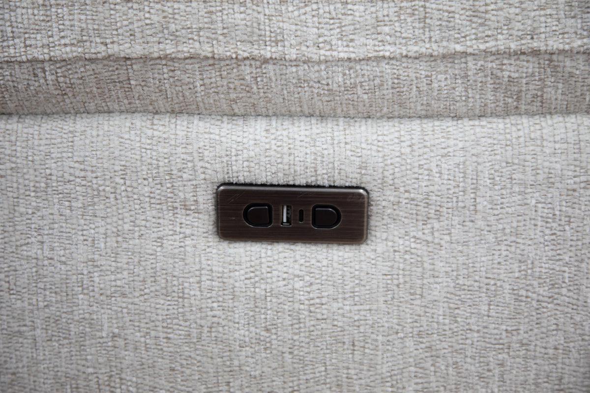 Owen Electric Recliner Sofa Beige Large Corner
