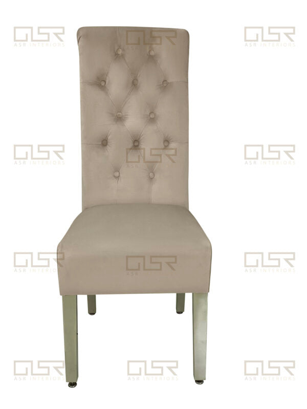 Emma/Lucy Dining Chair with Lion Knocker & Quilted Back (All Colours)