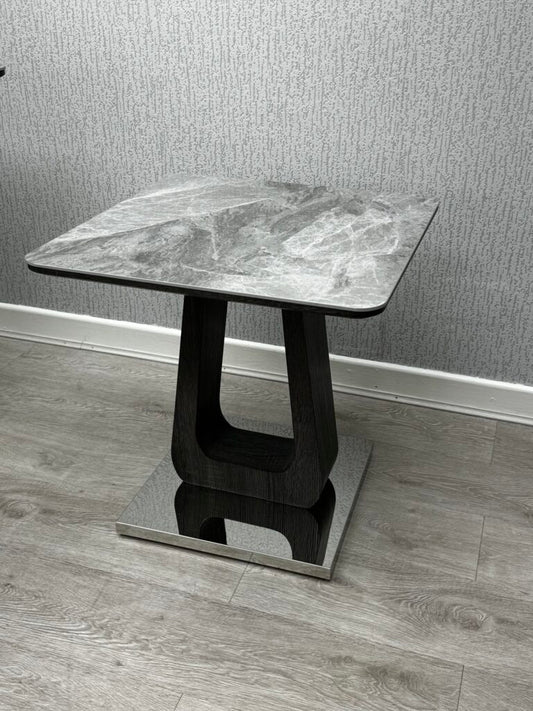 Zermatt Lamp Table With Grey Ceramic