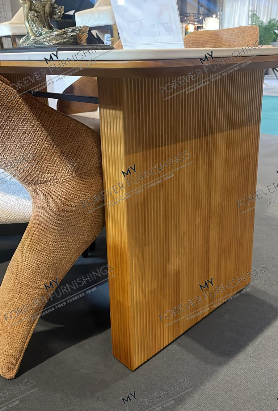 Engelberg 180cm Cream & Gold Dining Table