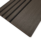 Multi Width Acoustic Wood Veneer Wall Panels - Black Oak - 3-sided - 240cm x 30cm (2 pieces)
