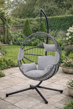 Hanging Egg Chair for Indoor and Outdoor - Light Grey