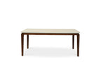Ronda 180cm Table - Walnut & Travertine