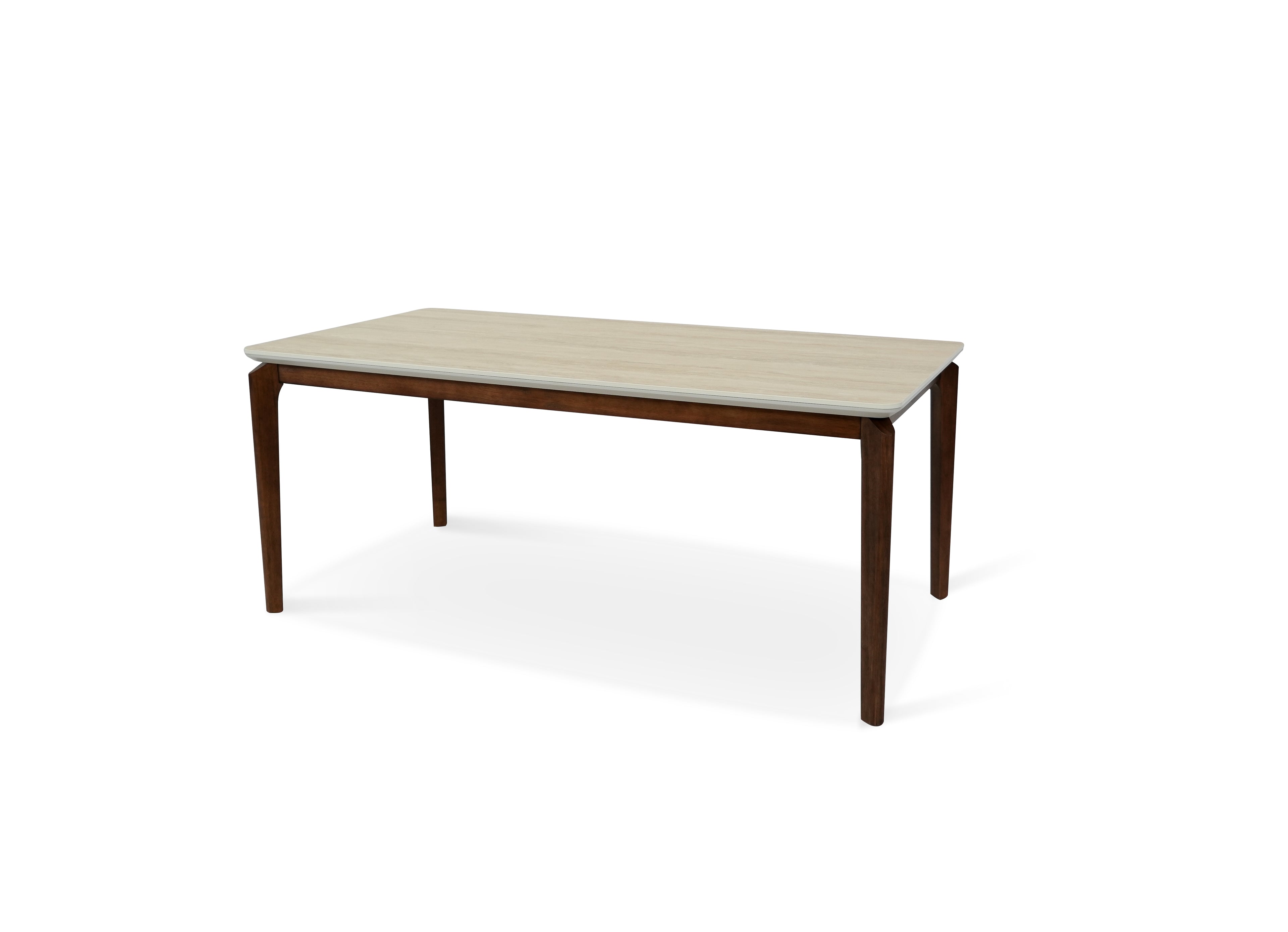 Ronda 180cm Table - Walnut & Travertine