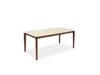 Ronda 180cm Table - Walnut & Travertine