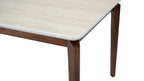 Ronda 180cm Table - Walnut & Travertine