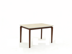 Ronda 120cm Table - Walnut & Travertine