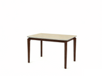 Ronda 120cm Table - Walnut & Travertine