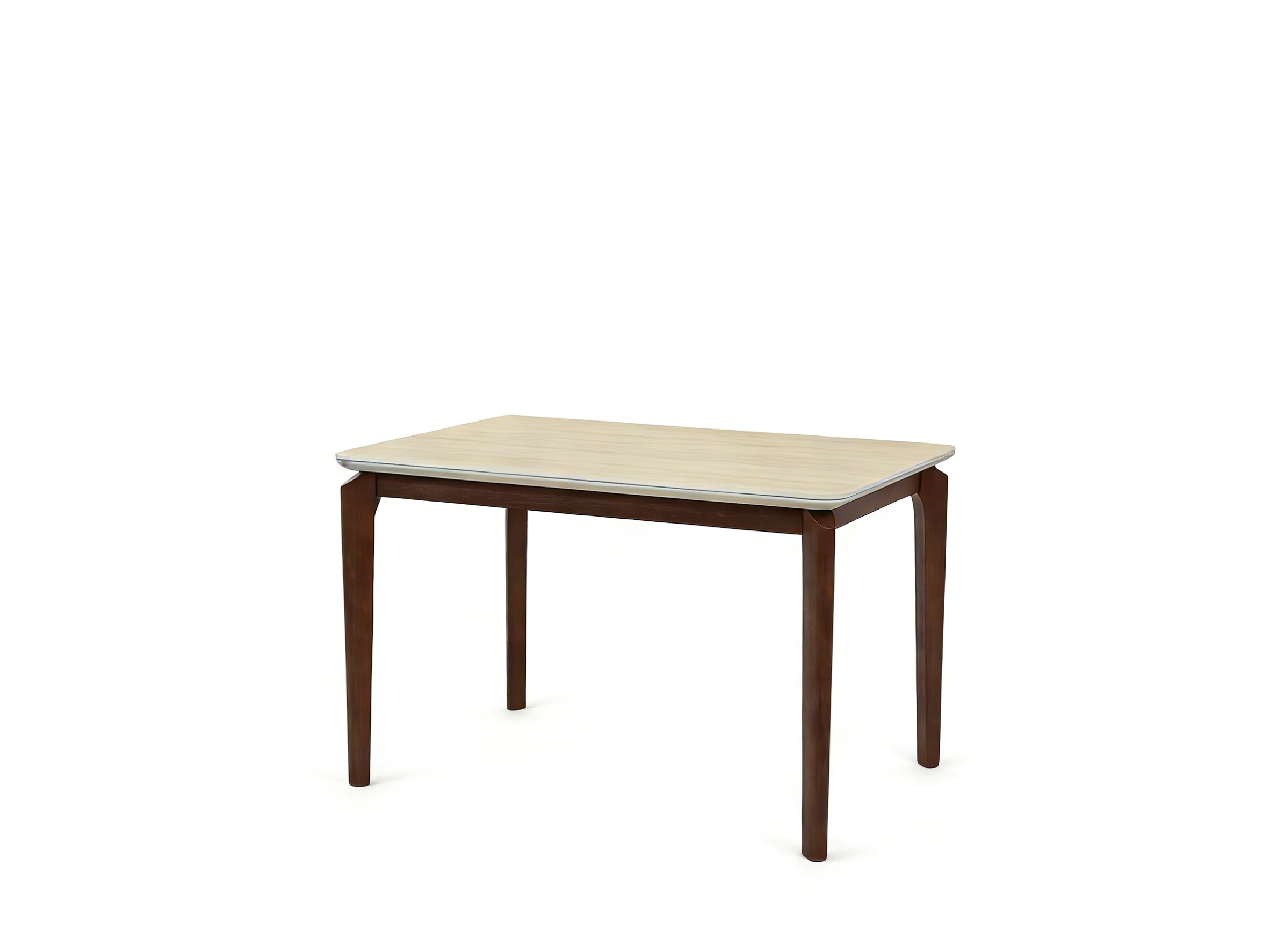 Ronda 120cm Table - Walnut & Travertine