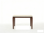 Ronda 120cm Table - Walnut & Travertine
