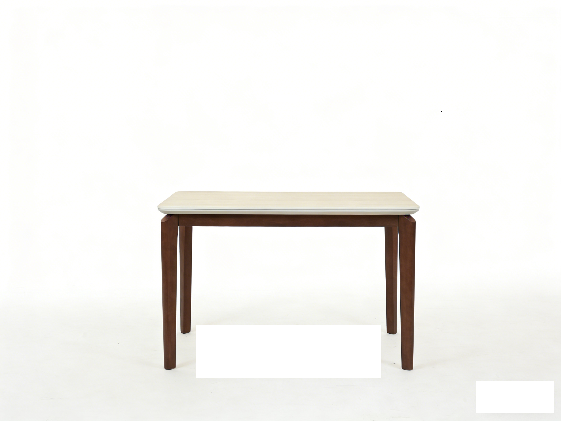 Ronda 120cm Table - Walnut & Travertine