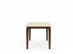 Ronda 120cm Table - Walnut & Travertine