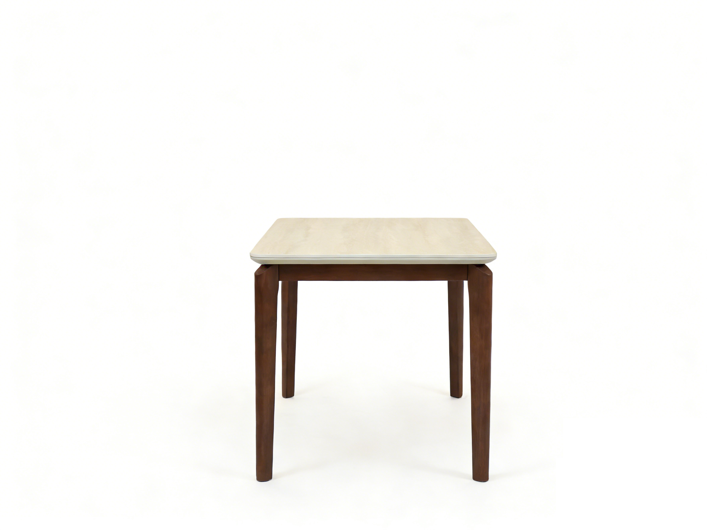 Ronda 120cm Table - Walnut & Travertine