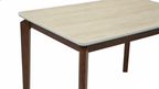 Ronda 120cm Table - Walnut & Travertine