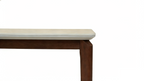 Ronda 120cm Table - Walnut & Travertine