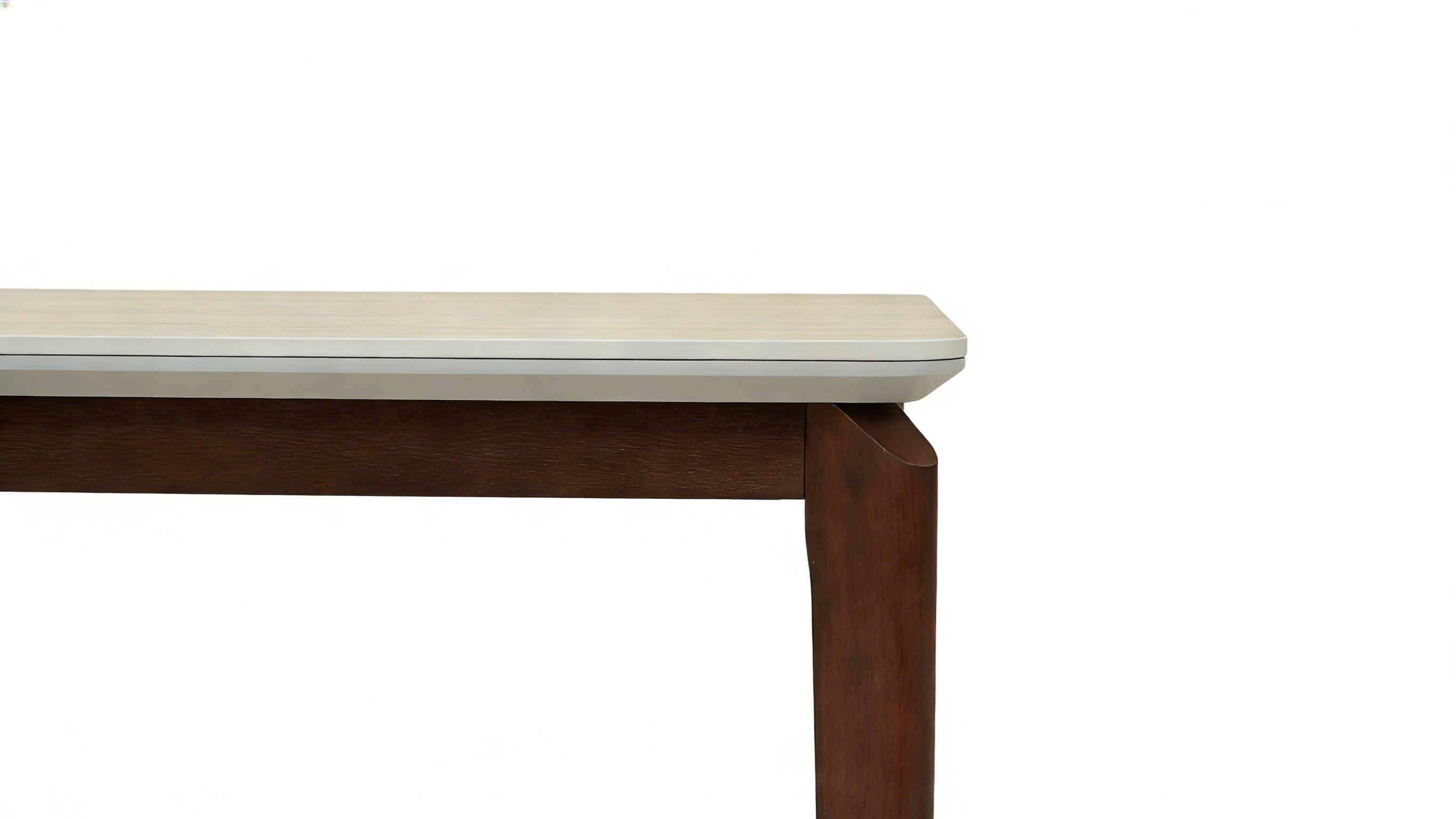 Ronda 120cm Table - Walnut & Travertine