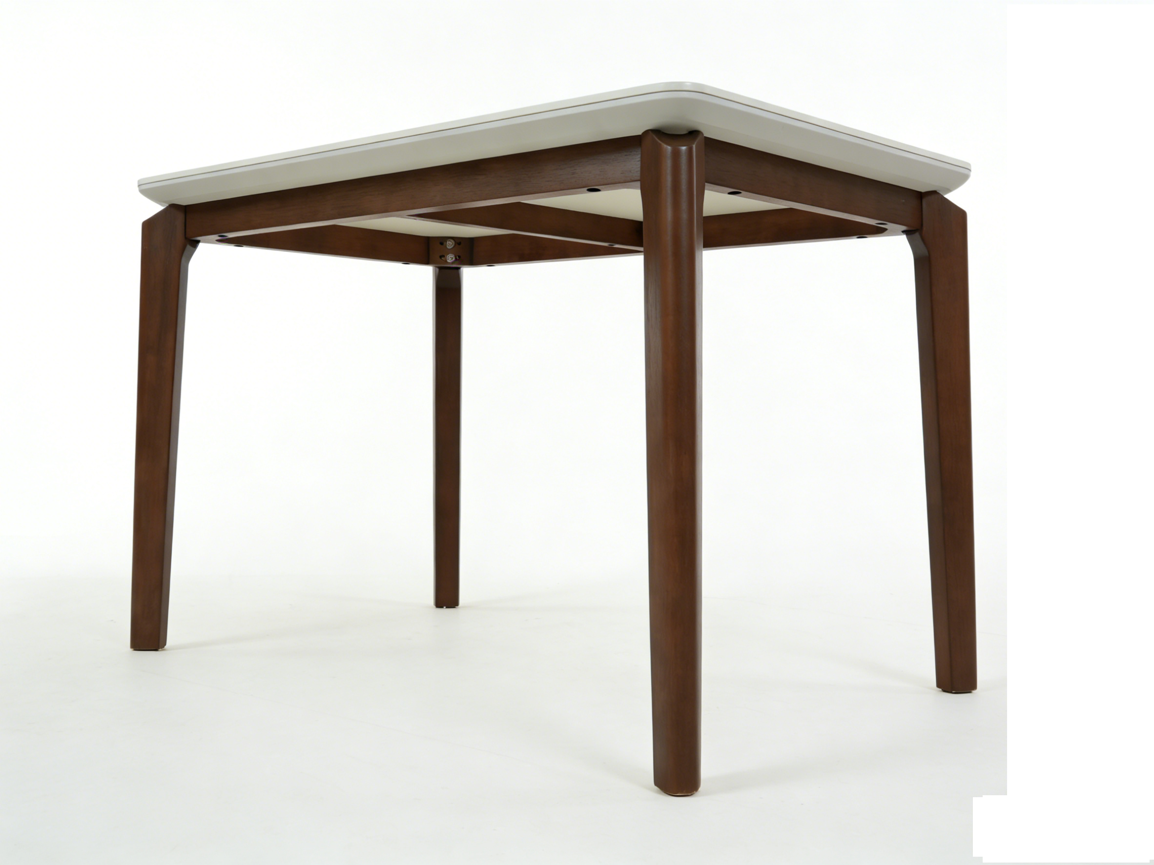 Ronda 120cm Table - Walnut & Travertine