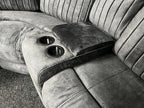 Rose Electric Corner Sofa 2+2 Seater Recliner In Grey