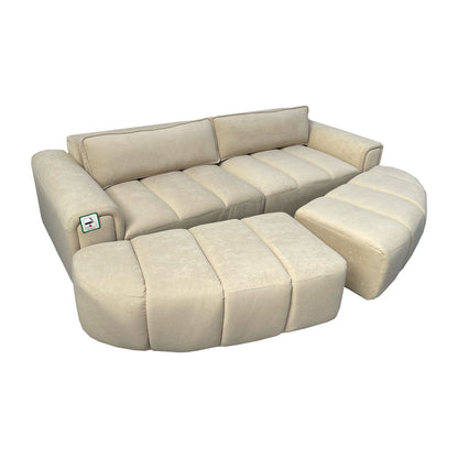 Mirova 4 Seater Cinema Sofa - Cream