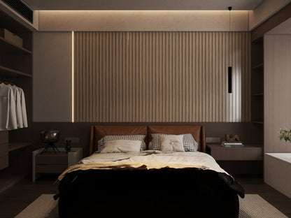 Dark Oak UPVC Seamless Wall Panel