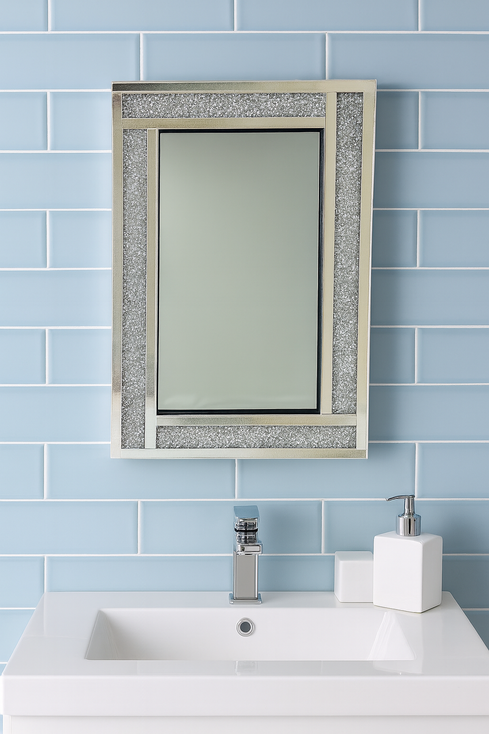 Crushed Diamond Rectangle Mirror 80 x 160 cm