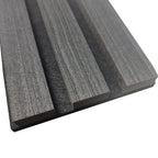 Acoustic Slatted Wall Panel - Black Oak 2.4m x 0.6m (2 Pieces)