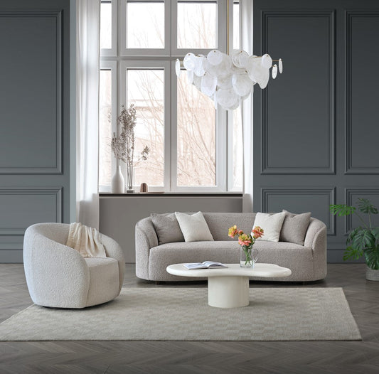 Nolita Boucle Teddy Sofa and Accent Chair (Koala or Latte Colour)