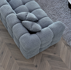 Tribeca Left Hand Corner Group in Iron Boucle Fabric