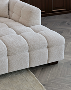 Tribeca Right Hand Corner Group in Oatmeal Boucle Fabric