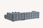 Tribeca Left Hand Corner Group in Iron Boucle Fabric
