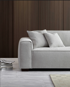 Dakota Sofa Range Chaise in Pebble Boucle