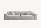 Dakota Sofa Range Chaise in Pebble Boucle