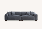 Dakota Sofa Range Chaise in Charcoal Boucle