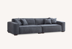 Dakota Sofa Range Chaise in Charcoal Boucle