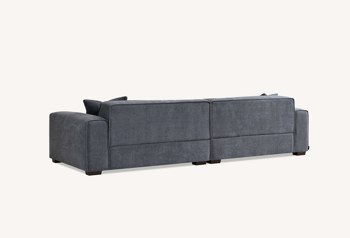 Dakota Sofa Range Chaise in Charcoal Boucle