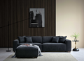 Dakota Sofa Range Chaise in Midnight Boucle
