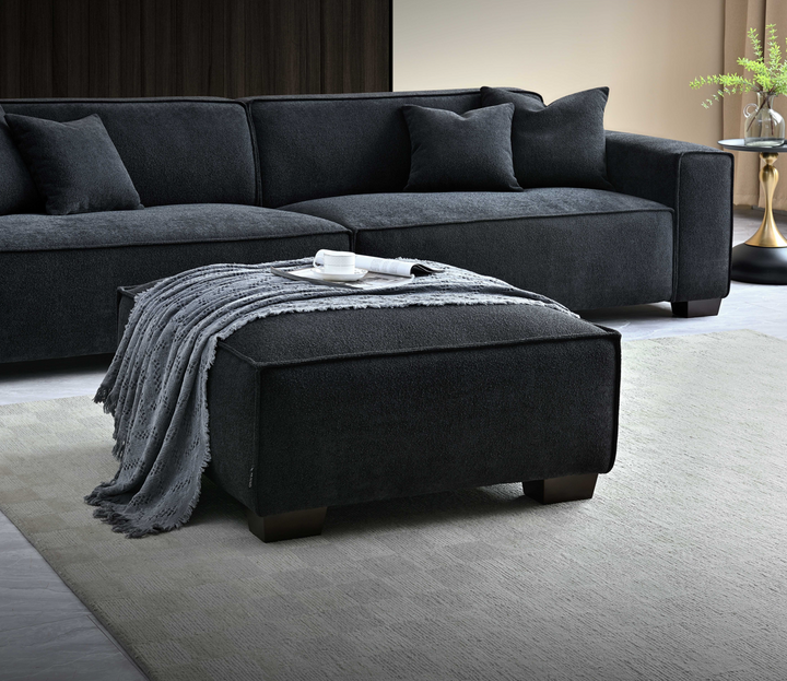 Dakota Sofa Range Chaise in Midnight Boucle
