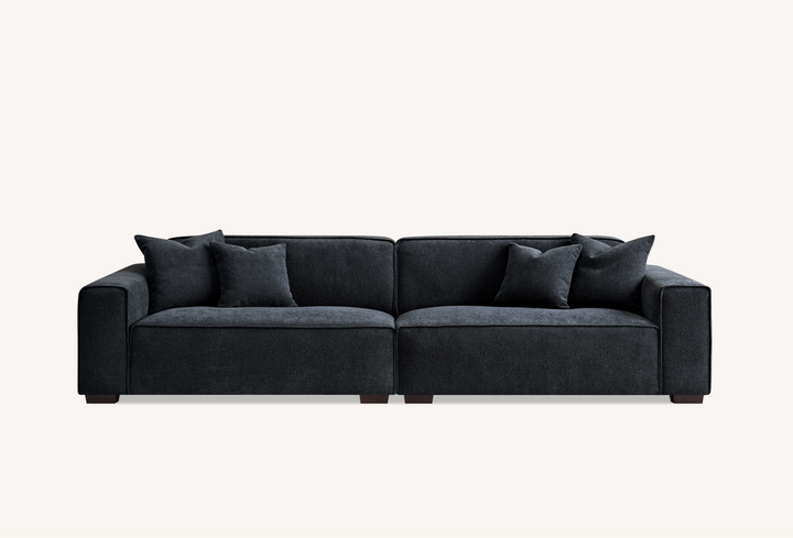 Dakota Sofa Range Chaise in Midnight Boucle