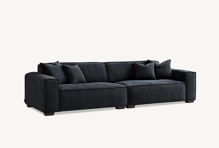 Dakota Sofa Range Chaise in Midnight Boucle