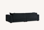 Dakota Sofa Range Chaise in Midnight Boucle