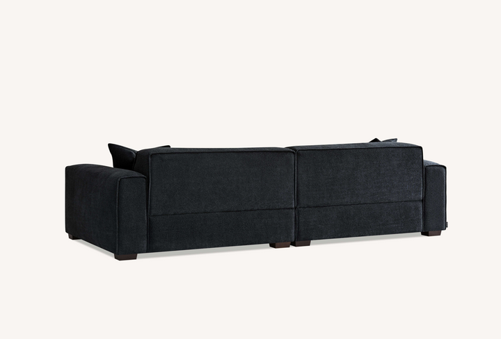 Dakota Sofa Range Chaise in Midnight Boucle