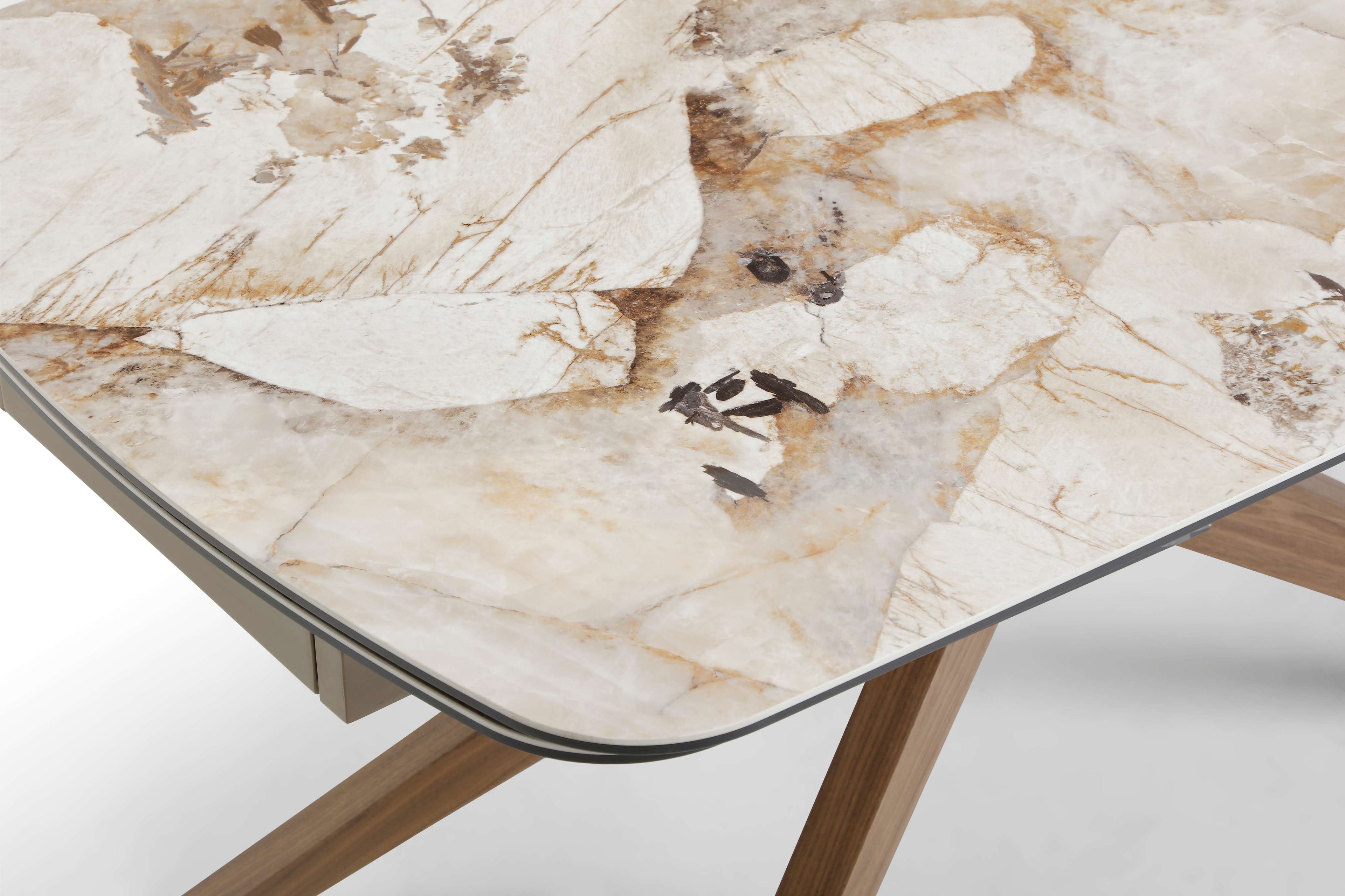 Serene Extending Table - Walnut & Pandora Vendome