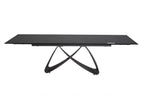 Serpenti Black & Sunset Gold Vein Ceramic Extending Dining Table