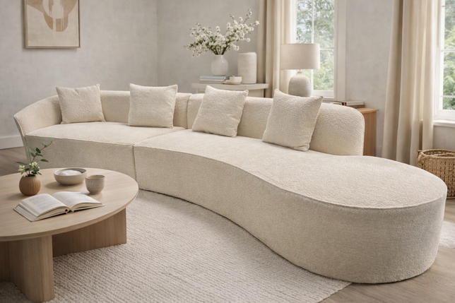 Siena Sofa 5 Seater Ivory LHS or RHS
