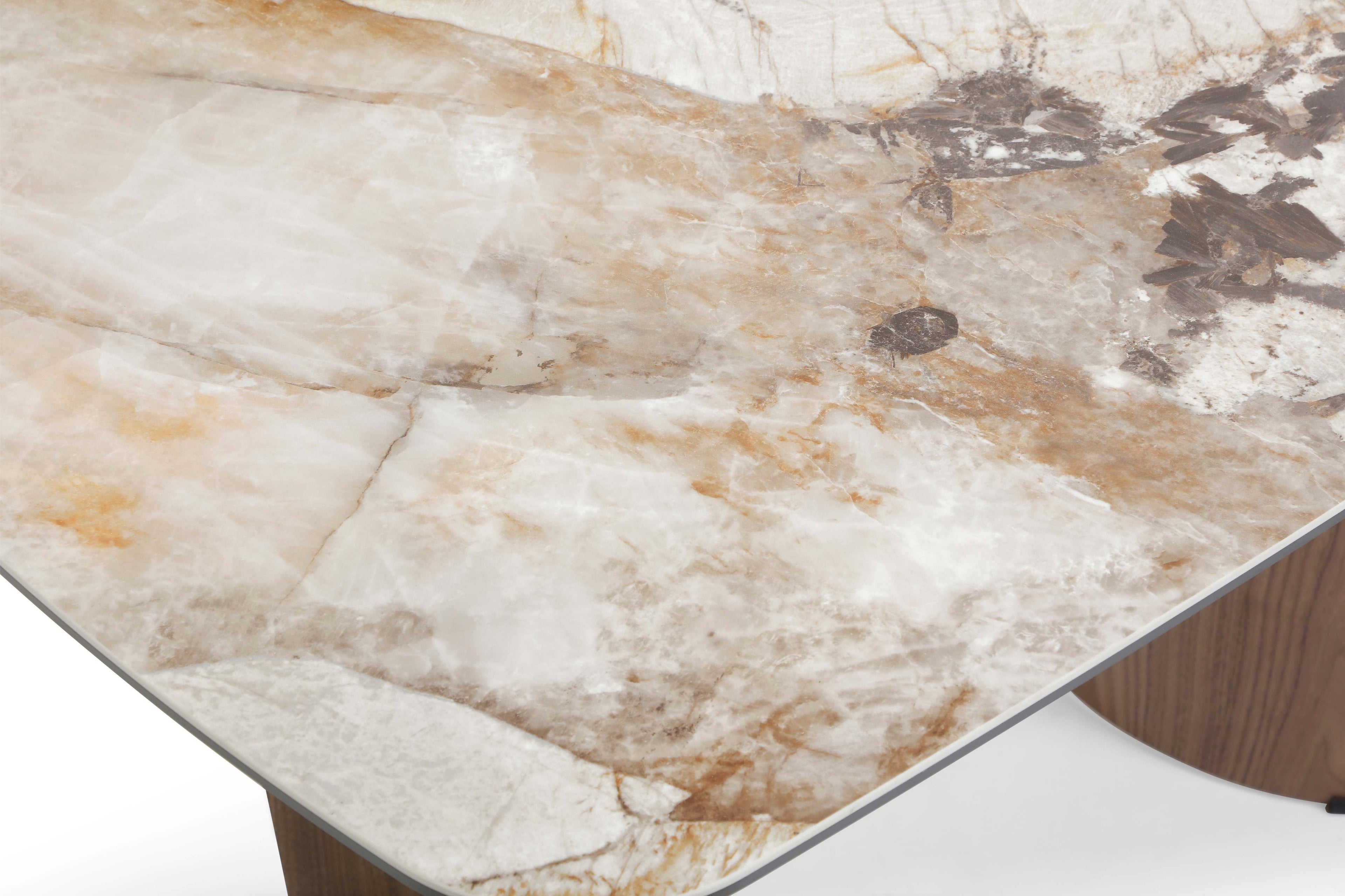 Sienna 120cm Table - Walnut & Pandora Vendome